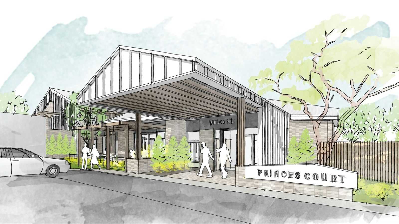Render of the planned new Princes Court residential aged care home